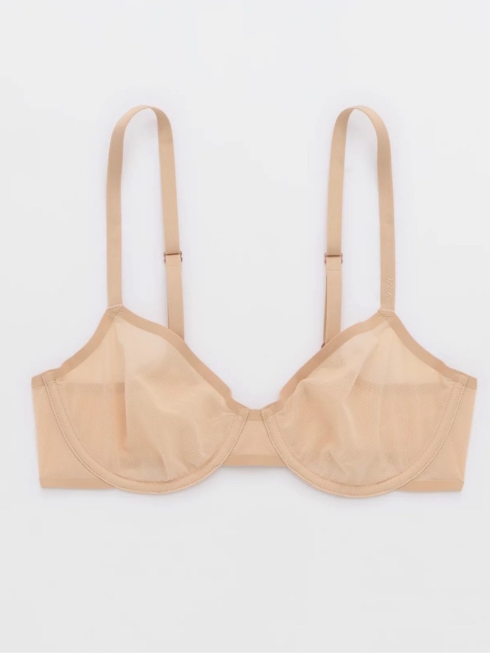 NWT SMOOTHEZ by Aerie Mesh Unlined Underwire Balconette Bra Sands (Nude)Size 34B - Picture 13 of 15